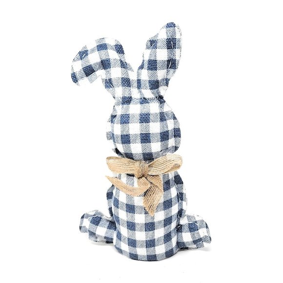 Rustic Gingham Easter Bunny Decorative Home Decor (Set of 4) - Picture 8 of 11